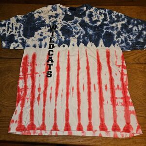 Hanes Brand: WILDCAT Red White Blue Tie Dye Shirt Mens XL/XXL Shirt‎